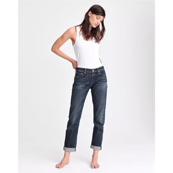 Rag & Bone Dre Slim Fit Boyfriend Frayed Hem in Yesler 27 - Picture 2 of 9
